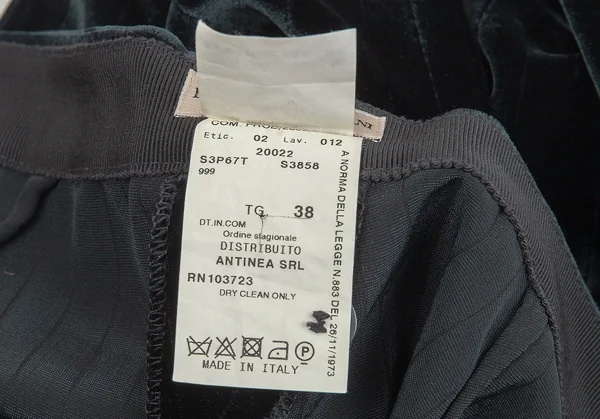 エンポリオアルマーニEMPORIO ARMANI ストライプベロアワイドパンツ 紺38 K-93332_011