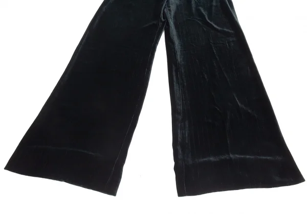 エンポリオアルマーニEMPORIO ARMANI ストライプベロアワイドパンツ 紺38 K-93332_005