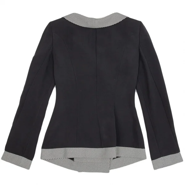 ジョルジオ アルマーニGIORGIO ARMANI ストライプ切替ダブルジャケット 黒M位 K-93334_010