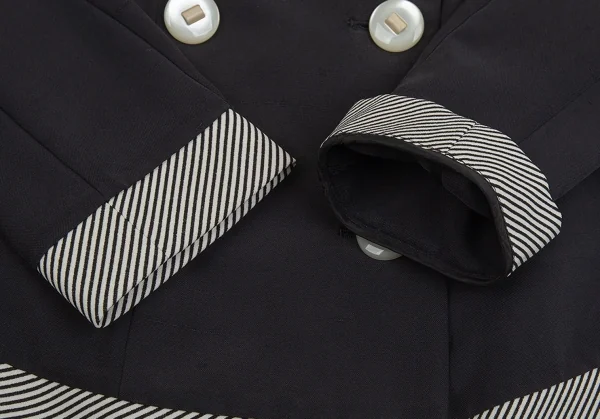 ジョルジオ アルマーニGIORGIO ARMANI ストライプ切替ダブルジャケット 黒M位 K-93334_006
