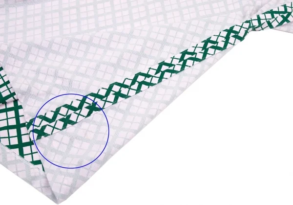 コムデギャルソン オムCOMME des GARCONS HOMME 製品染め裏バイアスチェックインサイドアウトTシャツ ピンク緑M位 K-93364_009