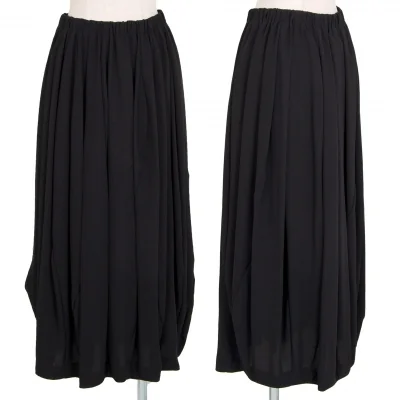 トリココムデギャルソンtricot COMME des GARCONS ポリジョーゼットギャザーバルーンスカート 黒