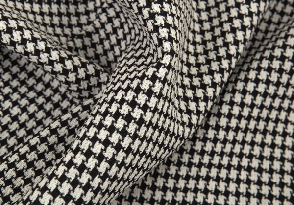 トリココムデギャルソンtricot COMME des GARCONS ハウンドトゥースキュプラ切替ノースリーブワンピース 白黒M位 K-93394_016
