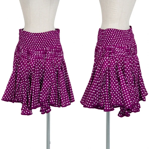 zucca Polka Dot Flare Skirt Purple M K-93414_001