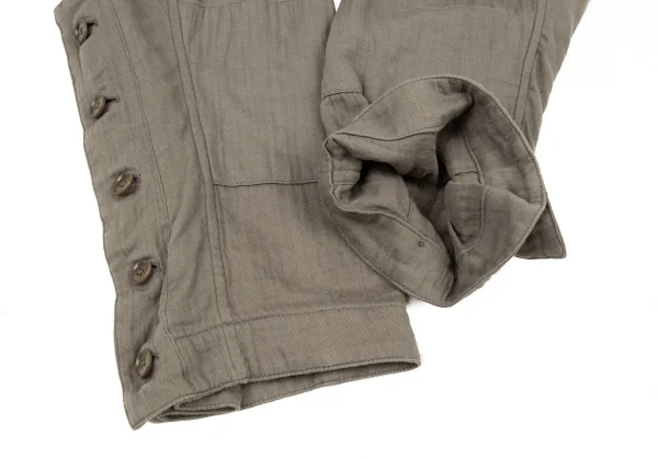 ヨウジヤマモト プールオムYohji Yamamoto POUR HOMME 敗残兵コットンサスペンダーカーゴパンツ カーキ3 K-93474_010