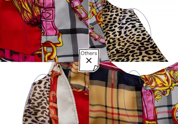 コムデギャルソンCOMME des GARCONS パッチワークスカーフノースリーブワンピース マルチS K-93478_010