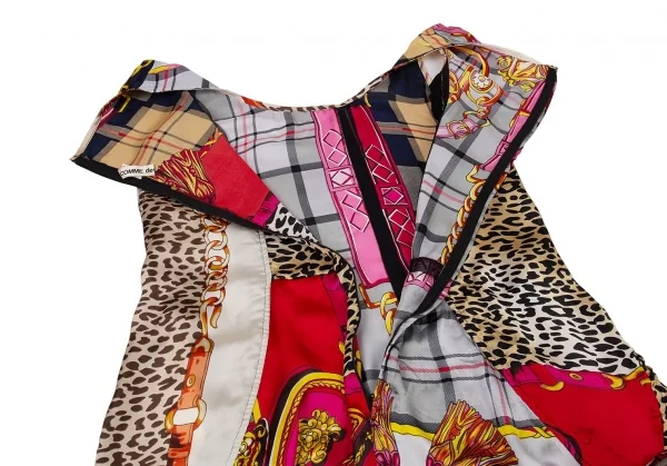 コムデギャルソンCOMME des GARCONS パッチワークスカーフノースリーブワンピース マルチS K-93478_011