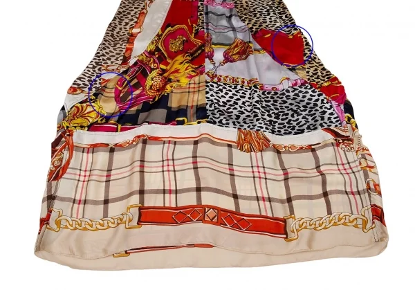 コムデギャルソンCOMME des GARCONS パッチワークスカーフノースリーブワンピース マルチS K-93478_012