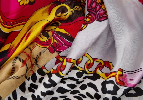 コムデギャルソンCOMME des GARCONS パッチワークスカーフノースリーブワンピース マルチS K-93478_016