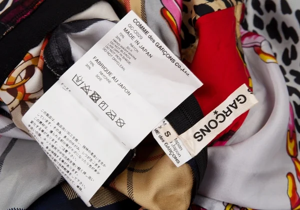 コムデギャルソンCOMME des GARCONS パッチワークスカーフノースリーブワンピース マルチS K-93478_017