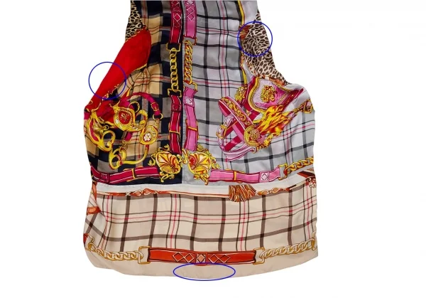 コムデギャルソンCOMME des GARCONS パッチワークスカーフノースリーブワンピース マルチS K-93478_005