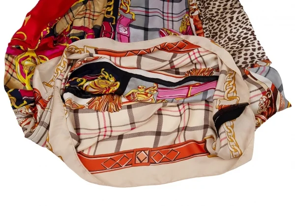 コムデギャルソンCOMME des GARCONS パッチワークスカーフノースリーブワンピース マルチS K-93478_007