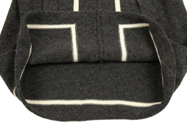 コムデギャルソンCOMME des GARCONS ライン切替デザインニットトップス チャコールS位 K-93518_012