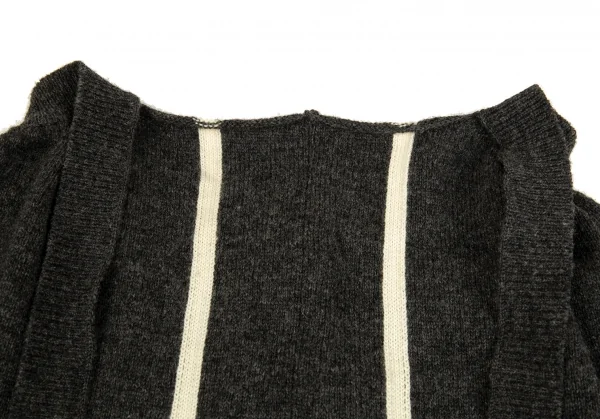 コムデギャルソンCOMME des GARCONS ライン切替デザインニットトップス チャコールS位 K-93518_004