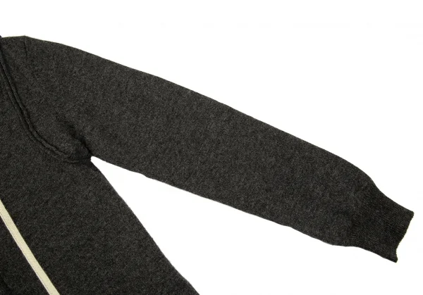 コムデギャルソンCOMME des GARCONS ライン切替デザインニットトップス チャコールS位 K-93518_007