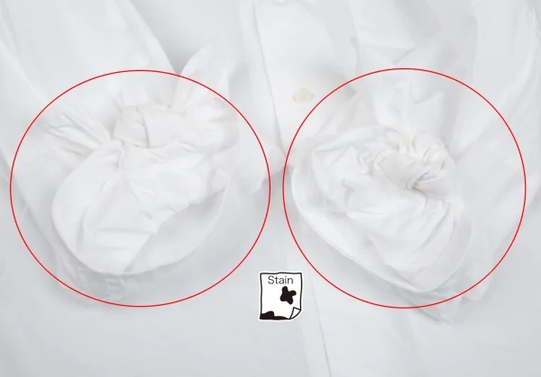 ブラックコムデギャルソンBLACK COMME des GARCONS リボンカフスラウンドカラーシャツ 白XS K-93521_009