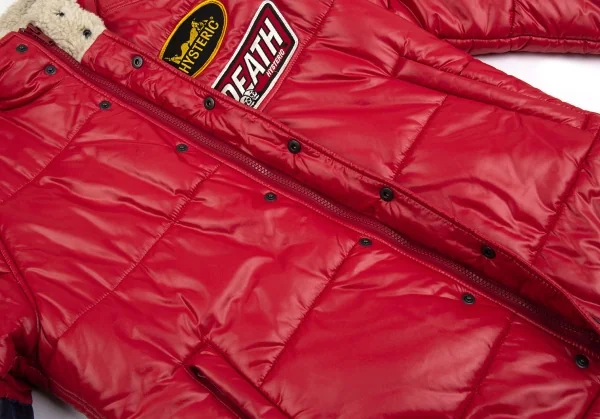 ヒステリックグラマーHYSTERIC GLAMOUR プリマロフトレーシング中綿ジャケット 赤S K-93555_012