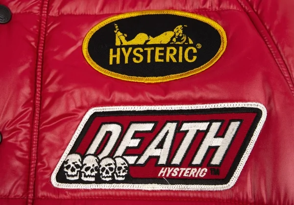 ヒステリックグラマーHYSTERIC GLAMOUR プリマロフトレーシング中綿ジャケット 赤S K-93555_005