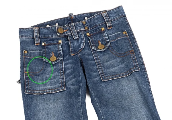 ディースクエアードDSQUARED2 ポケットデザインデニムパンツ インディゴ38 K-93596_002
