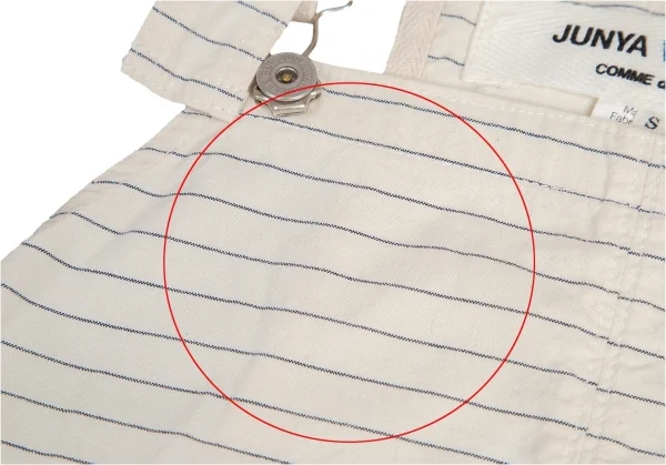 ジュンヤワタナベ コムデギャルソンJUNYA WATANABE COMME des GARCONS コットンヘンプボーダーサロペット オフS K-93603_004