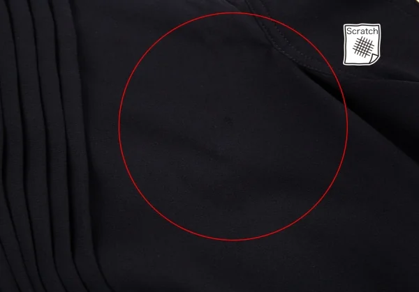 ジュンヤワタナベ コムデギャルソンJUNYA WATANABE COMME des GARCONS シフォンピンタックドレープラウンドカラーブラウスワンピース 濃紺S K-93604_006