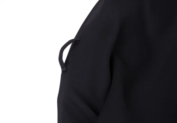 ジュンヤワタナベ コムデギャルソンJUNYA WATANABE COMME des GARCONS シフォンピンタックドレープラウンドカラーブラウスワンピース 濃紺S K-93604_009