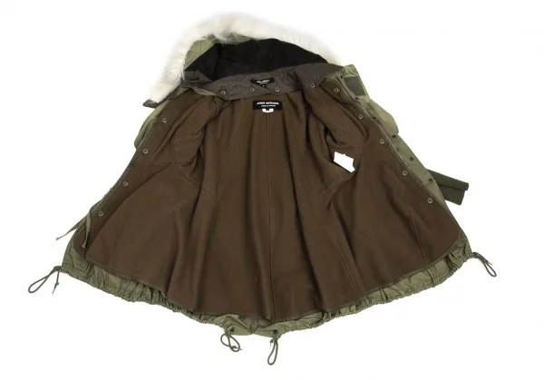 ジュンヤワタナベ コムデギャルソンJUNYA WATANABE COMME des GARCONS リブ袖ギャザー切替デザインモッズコート カーキS K-93606_010