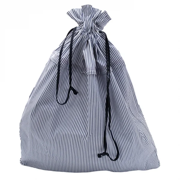 トリココムデギャルソンtricot COMME des GARCONS プリーツスカートジップ着脱ストライプショルダーバッグ　 黒青白 K-93612_011
