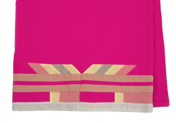 コムコム コムデギャルソンCOMME des GARCONSパネル切替デザインラップスカート ピンク茶他M K-93684_010