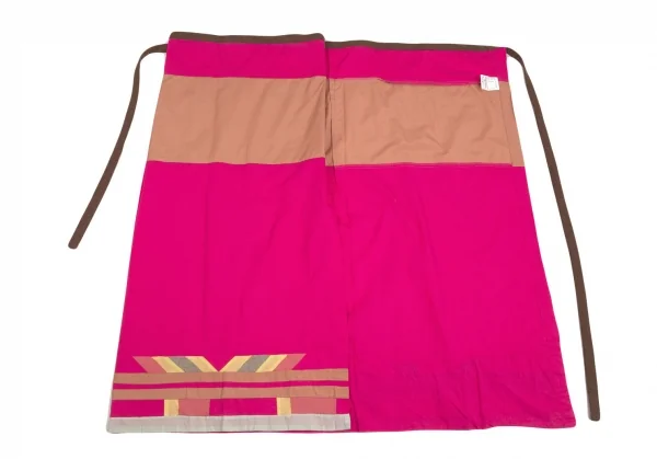 コムコム コムデギャルソンCOMME des GARCONSパネル切替デザインラップスカート ピンク茶他M K-93684_006