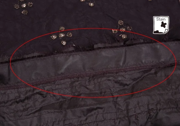 ジュンヤワタナベマンピンク コムデギャルソンJUNYA WATANABE MAN PINK COMME des GARCONS スパンコール刺繍ノースリーブチュニック 焦げ茶S K-93686_010