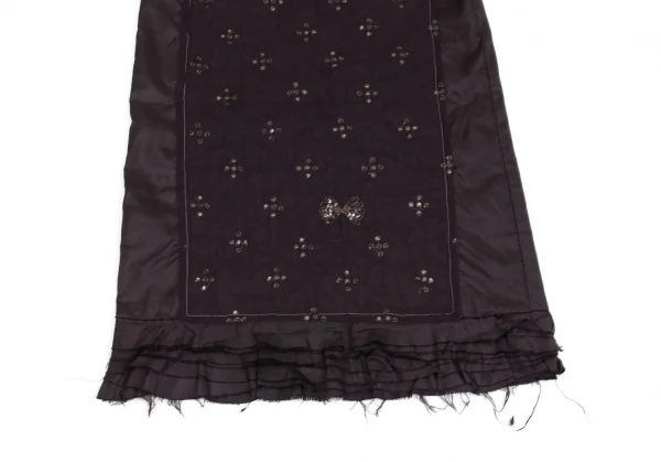 ジュンヤワタナベマンピンク コムデギャルソンJUNYA WATANABE MAN PINK COMME des GARCONS スパンコール刺繍ノースリーブチュニック 焦げ茶S K-93686_006