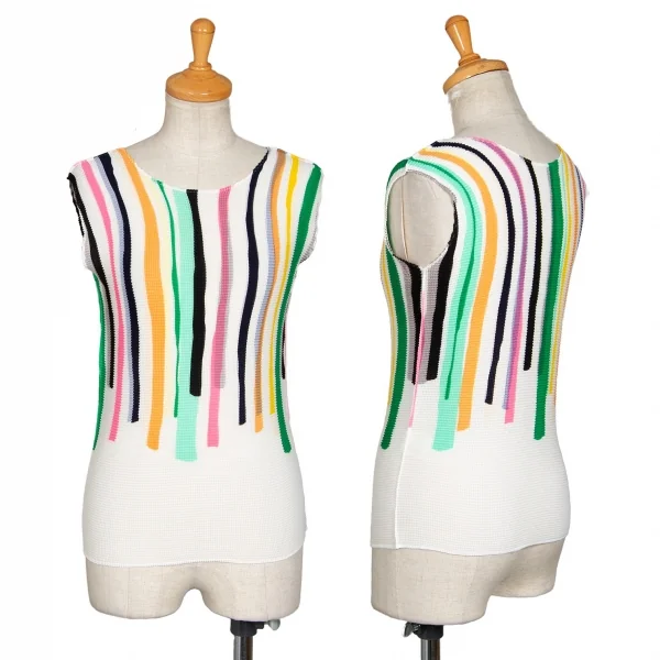 イッセイミヤケミーISSEY MIYAKE me 手書きストライププリントブロック