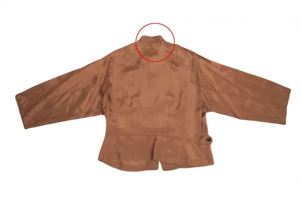 ローブドシャンブル コムデギャルソンrobe de chambre COMME des GARCONS レーヨンサテンエポーレット付きチャイナシャツ モカS位 K-93738_016