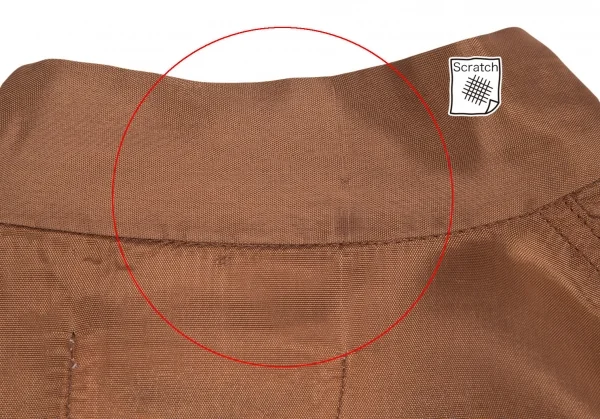 ローブドシャンブル コムデギャルソンrobe de chambre COMME des GARCONS レーヨンサテンエポーレット付きチャイナシャツ モカS位 K-93738_017