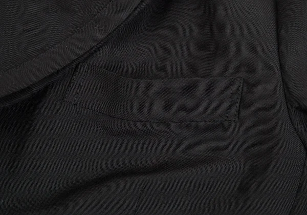 コムデギャルソンCOMME des GARCONS ポリフロント二重ダブルブレスト半袖ジャケット 黒S K-93740_005