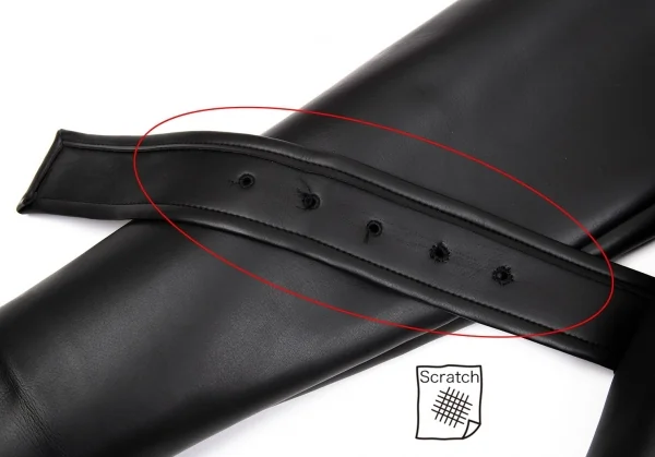 コムデギャルソンCOMME des GARCONSシンセティックレザーベルテッドジャケット 黒M K-93744_016