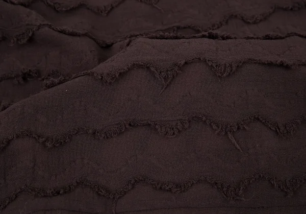 イッセイミヤケ ハートISSEY MIYAKE HaaT ジグザグティアードデザインカーディガン こげ茶2 K-93774_016