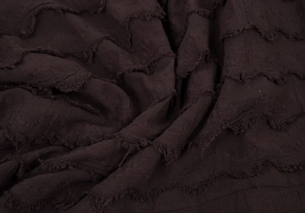 イッセイミヤケ ハートISSEY MIYAKE HaaT ジグザグティアードデザインカーディガン こげ茶2 K-93774_017