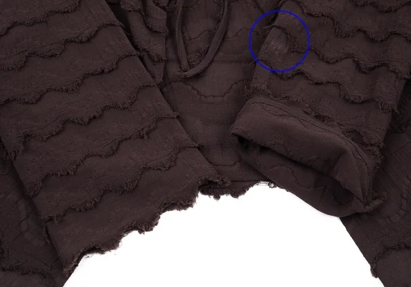 イッセイミヤケ ハートISSEY MIYAKE HaaT ジグザグティアードデザインカーディガン こげ茶2 K-93774_006