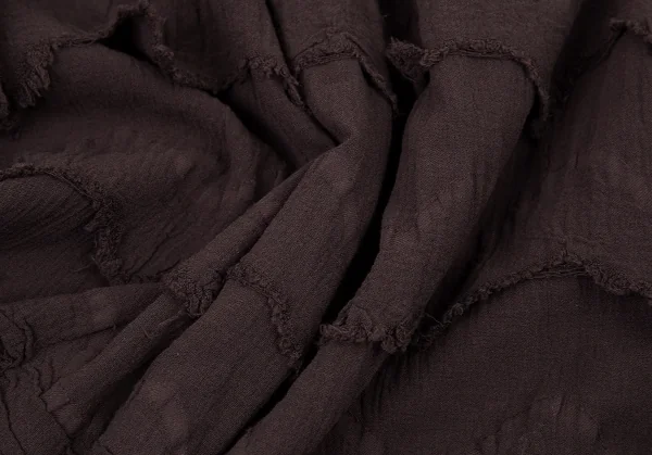 イッセイミヤケ ハートISSEY MIYAKE HaaT ジグザグティアードデザインスカート こげ茶2 K-93775_015