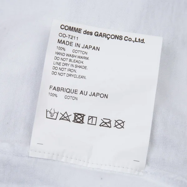 コムデギャルソンCOMME des GARCONS 2019ホリデイホログラムメッセージプリントTシャツ 白XL K-93790_012