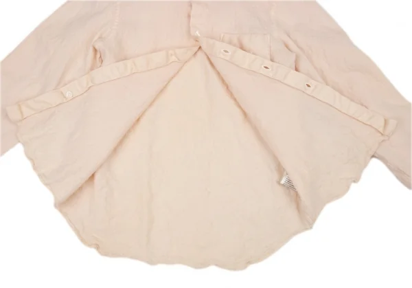 コムデギャルソン オムプリュスCOMME des GARCONS HOMME PLUS ウール縮絨襟切替シャツ クリームピンクS K-93813_011