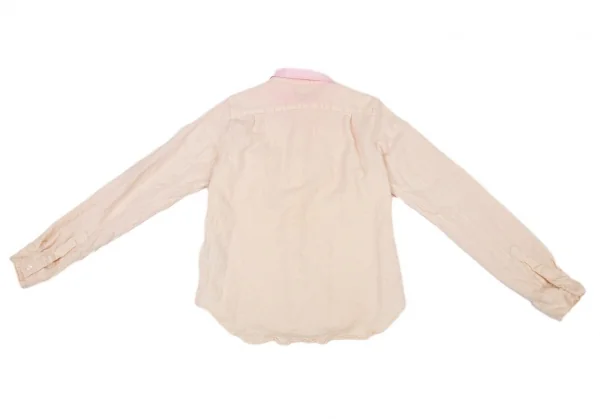 コムデギャルソン オムプリュスCOMME des GARCONS HOMME PLUS ウール縮絨襟切替シャツ クリームピンクS K-93813_012