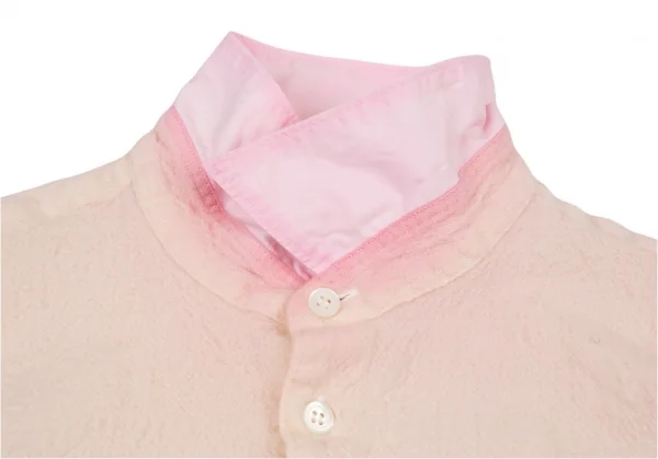コムデギャルソン オムプリュスCOMME des GARCONS HOMME PLUS ウール縮絨襟切替シャツ クリームピンクS K-93813_006