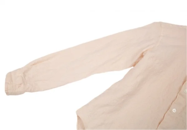 コムデギャルソン オムプリュスCOMME des GARCONS HOMME PLUS ウール縮絨襟切替シャツ クリームピンクS K-93813_007