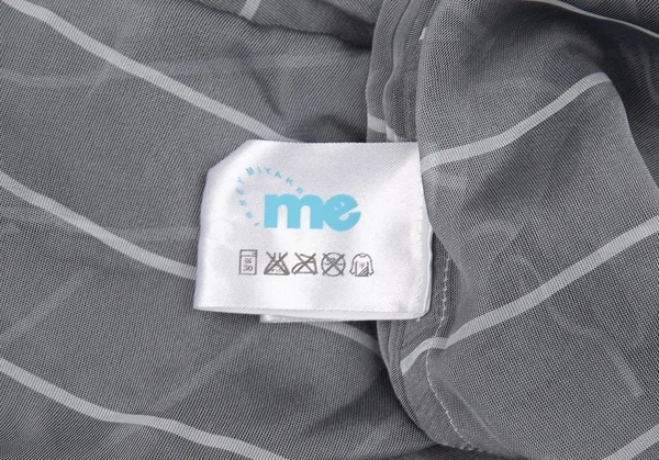 イッセイミヤケ ミーISSEY MIYAKE me シースルー切替ボーダーチュニック グレーF K-93823_012