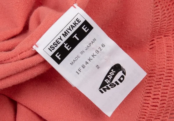 イッセイミヤケ フェットISSEY MIYAKE FETE A-POC INSIDE カッティングメッシュカットソー ピンク2 K-93830_014