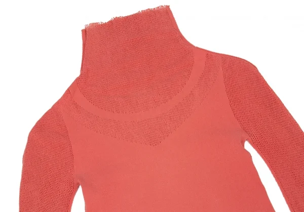 イッセイミヤケ フェットISSEY MIYAKE FETE A-POC INSIDE カッティングメッシュカットソー ピンク2 K-93830_003