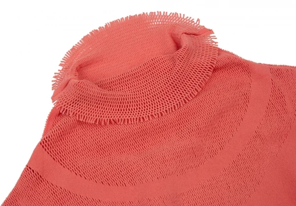 イッセイミヤケ フェットISSEY MIYAKE FETE A-POC INSIDE カッティングメッシュカットソー ピンク2 K-93830_005